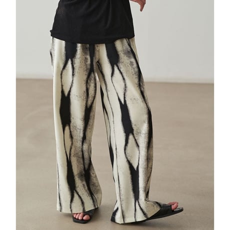 nuance patterned wide leg pants　un1160
