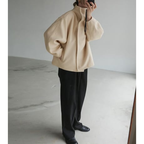high neck curve sleeve outer /3color　UN1502