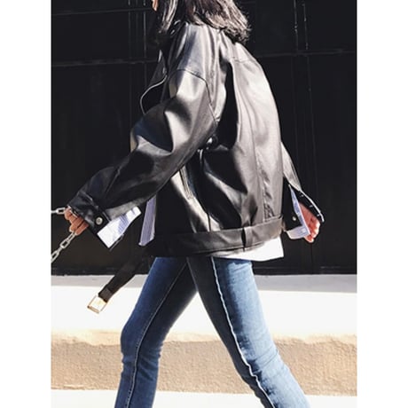 PUleather riders jacket　un1277