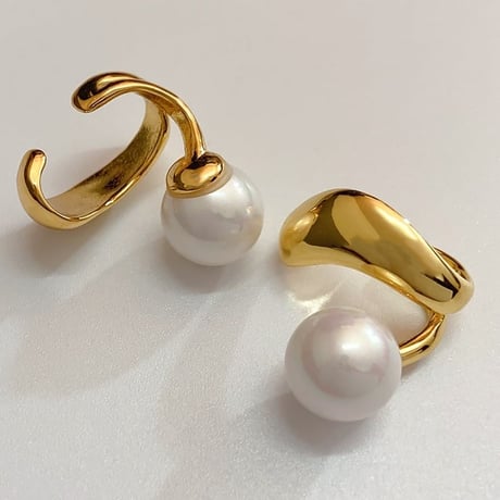 pearl nuance metal ear cuff　un1239