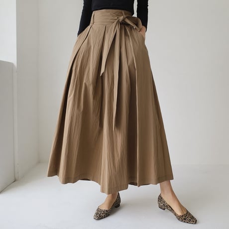 wide ribbon pants /2color　un1166