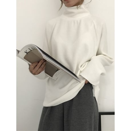 high neck rib knit /2color　un1309