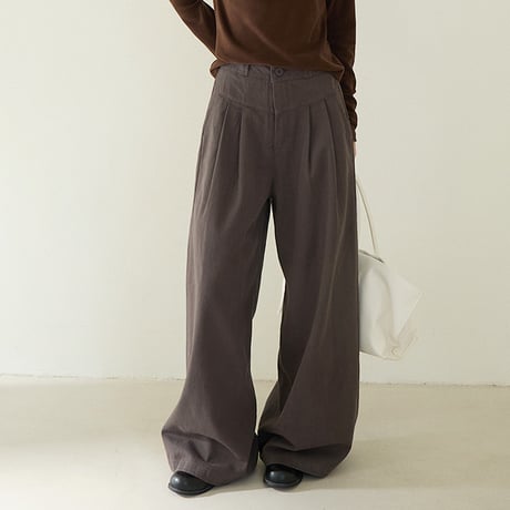 tuck wide pants　/2color  un1782