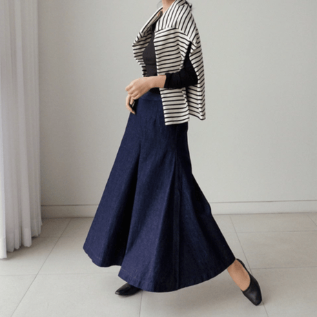 wide demim pants　un1372