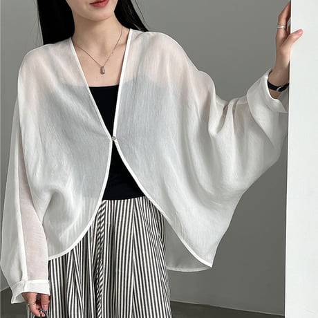 airy sheer dolman cardigan　/3color　un2145