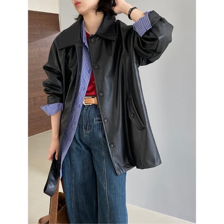 leather jacket /2color　un1513