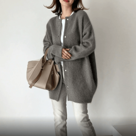 medium knit cardigan /5color　un1493