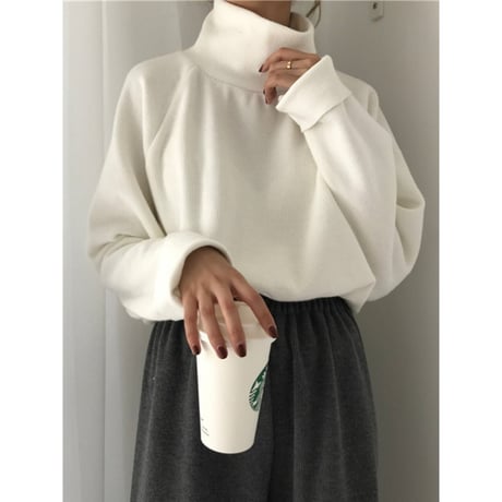 high neck rib knit /2color　un1309