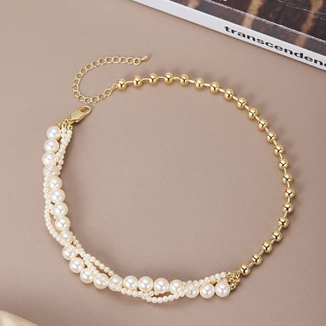 assynmetry pearl necklace　un1226