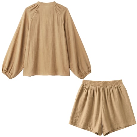 balloon sleeve relaxed setup　/3color　un2084