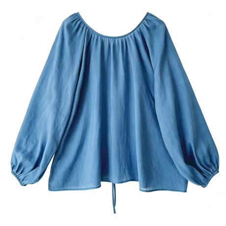 gathered ribbon blouse　/3color　un2015