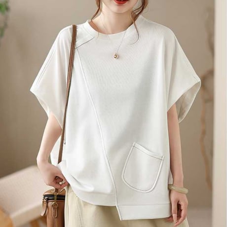 asymmetry pocket top　/2color　un1861