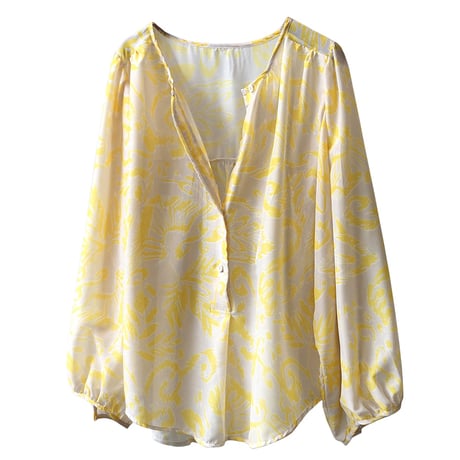 flower print sheer blouse　un1040