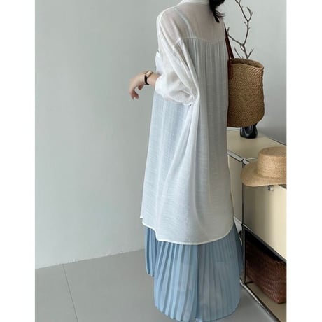 long sheer shirt　un1008