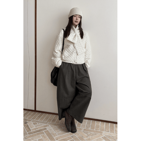 collarless cotton jacket /3color　un1637