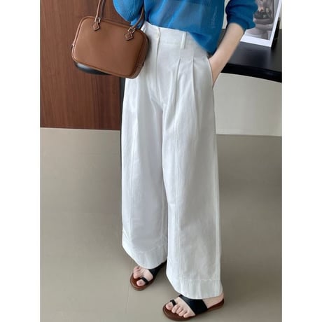 high waist tuck wide pants　un1114