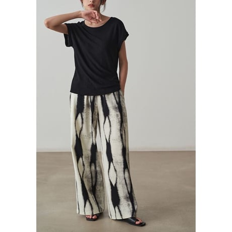 nuance patterned wide leg pants　un1160