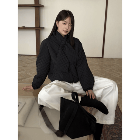 collarless cotton jacket /3color　un1637