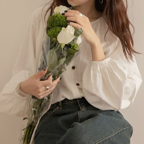 baloon sleave blouse /2color　un1057