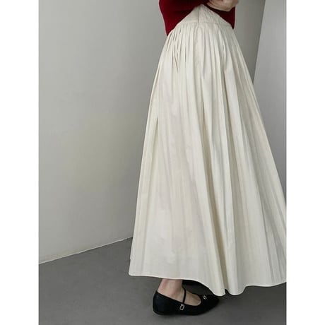 pleats maxi skirt /2color　un1141