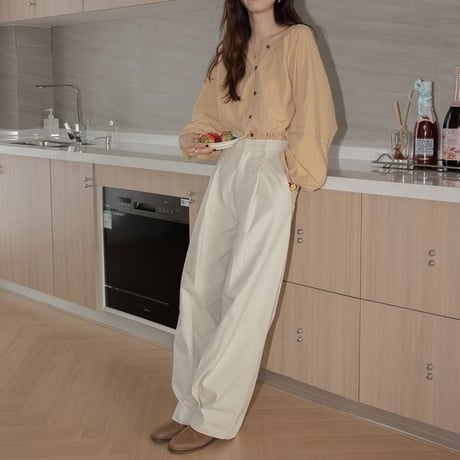 baloon sleave blouse /2color　un1057