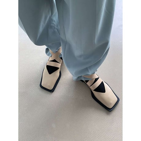 square strap shoes /4color　un1186