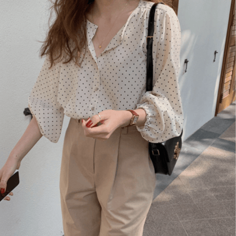 chiffon shirts/2color　un1613