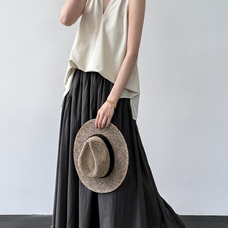 drape flow sleeveless top　/2color　un2079