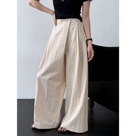 wide silhouette tuck pants　/3color　un2087