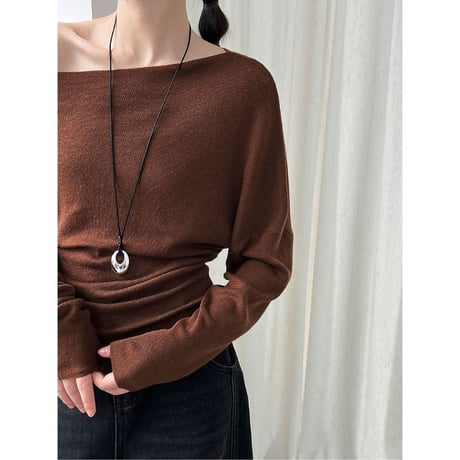 one shoulder knit /6color　un1691