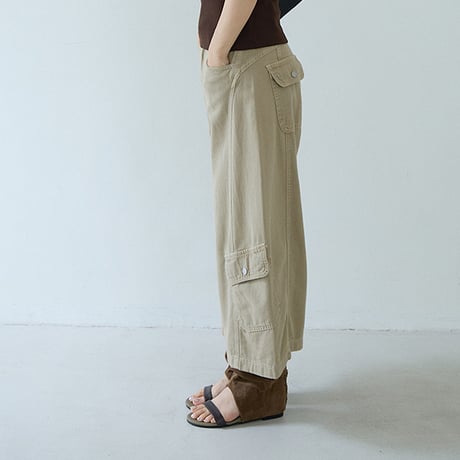 soft cargo wide pants　un2069