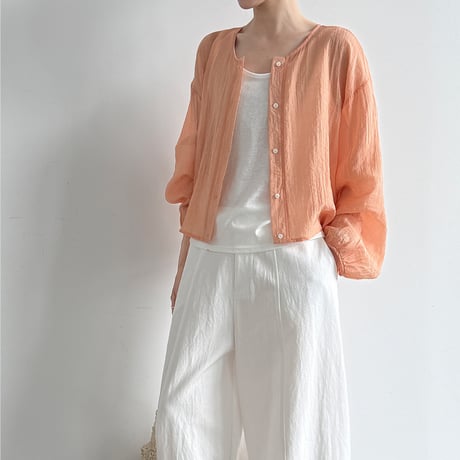 sheer airy cardigan blouse　/2color　un2021