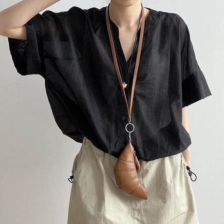 baloon hem blouse /2color　un1032