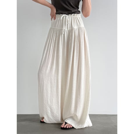 drawstring wide flare pants　/2color　un2000