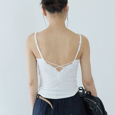 lace cross back camisole　/3color　un2067