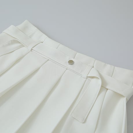 pleated wrap mini skirt　/2color　un1903