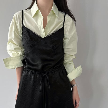 satin layer camisole tunic　/2color  un1987