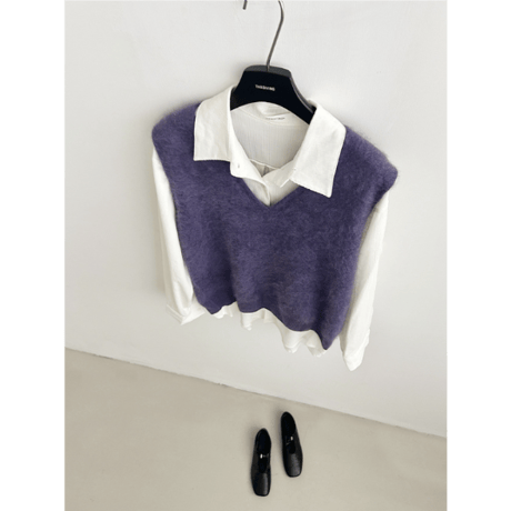 collarless cotton jacket /3color　un1640