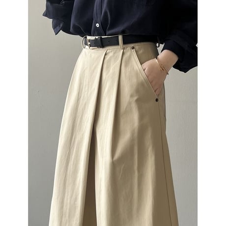a-line tuck skirt /2color　un1139