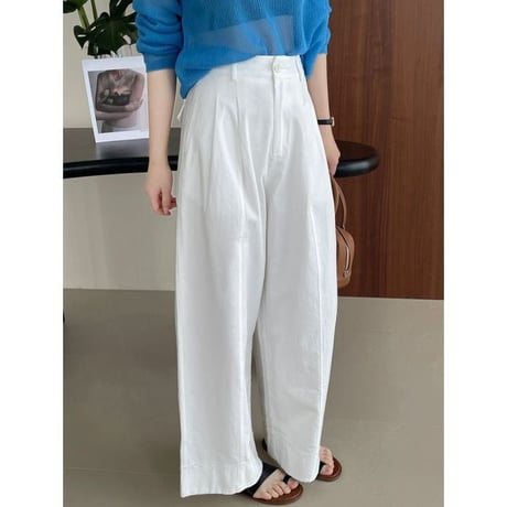 high waist tuck wide pants　un1114