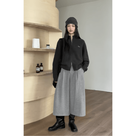wide A-line pants /3color　un1636