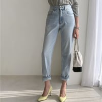 high waist denim pants　un1397