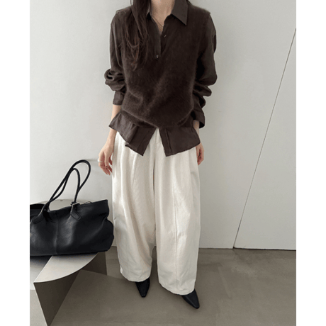 collarless cotton jacket /3color　un1640