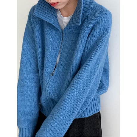 turtleneck zip sweater /3color　un1692