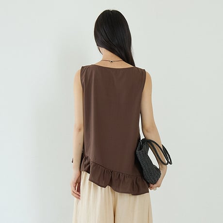 ruffle hem blouse　/2color　un2075