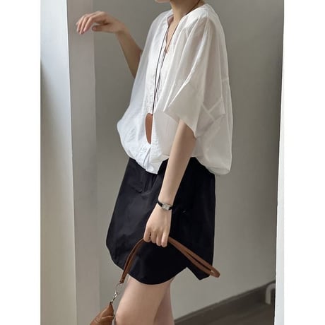 baloon hem blouse /2color　un1032