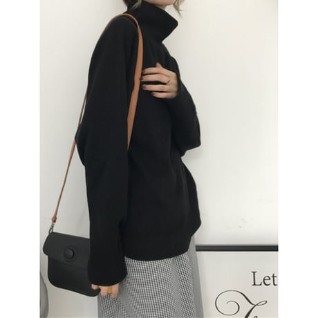 high neck rib knit /2color　un1309