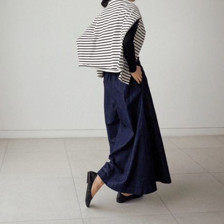 wide demim pants　un1372
