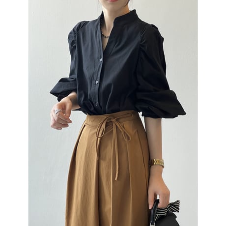 puff sleeves shirt /2color　un1496