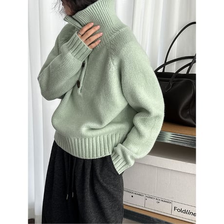 high neck knit /3color　un1715